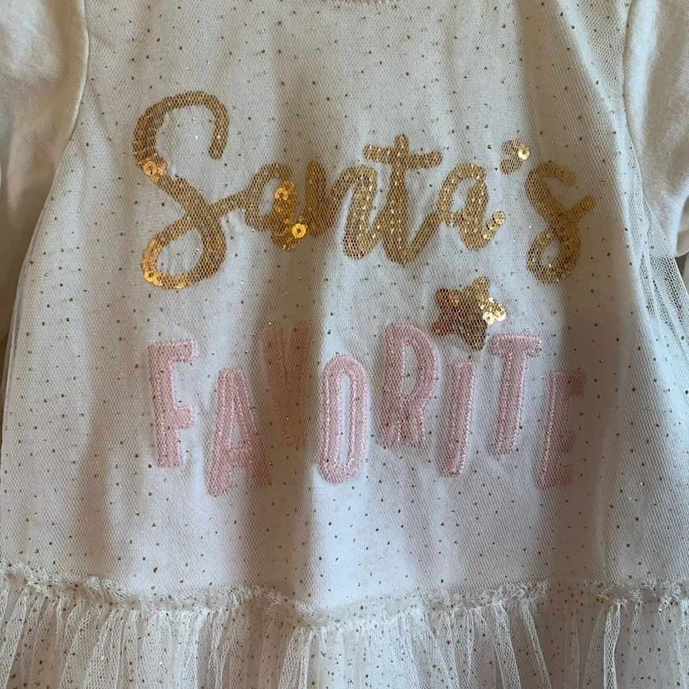 Mud Pie Santa’s Favorite Tunic & Legging Size 12 - 18 months baby girl holiday